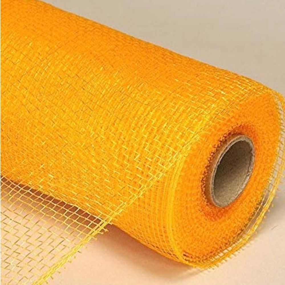 Choice Celebration. Decorative Poly Mesh Roll. Color: Gold. Size: 21” X 10” YDS.